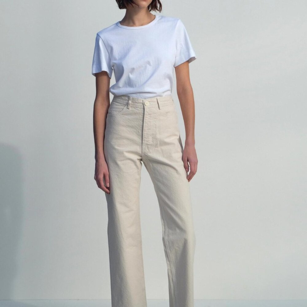 Jesse Kamm Handy Pant - Salt White, Size 4 Gently used